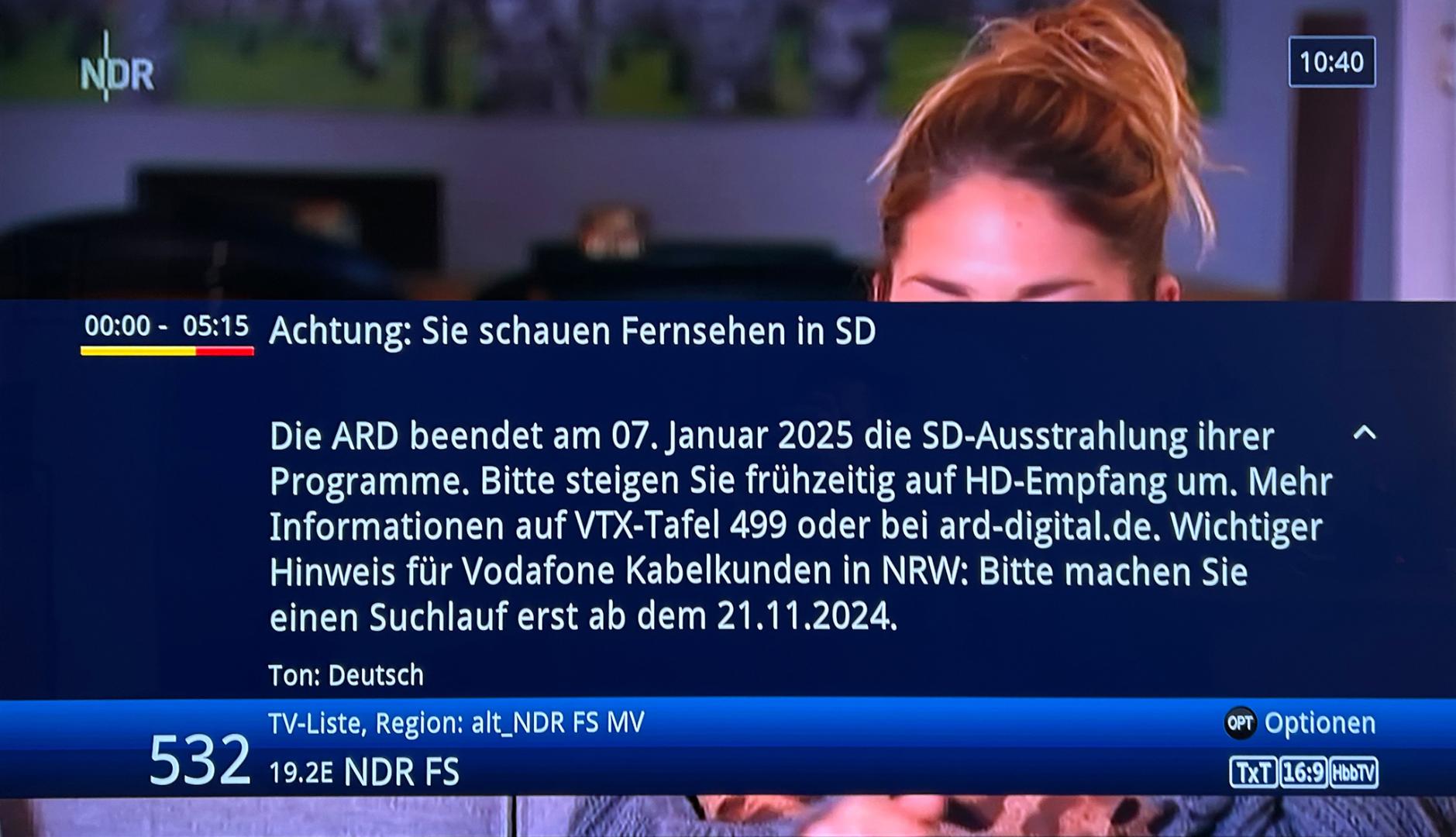Service ARD und ZDF nur noch in HD - News, Bild 